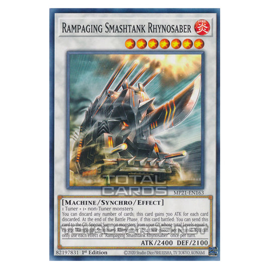 Yu-Gi-Oh! - 2021 Tin of Ancient Battles - Rampaging Smashtank Rhynosaber (Common) MP21-EN163