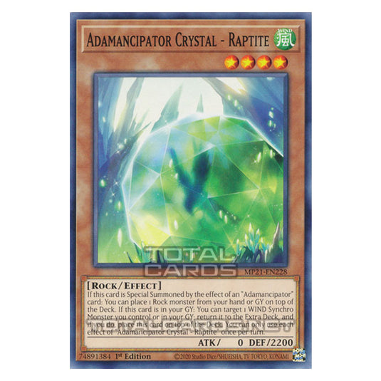 Yu-Gi-Oh! - 2021 Tin of Ancient Battles - Adamancipator Crystal - Raptite (Common) MP21-EN228