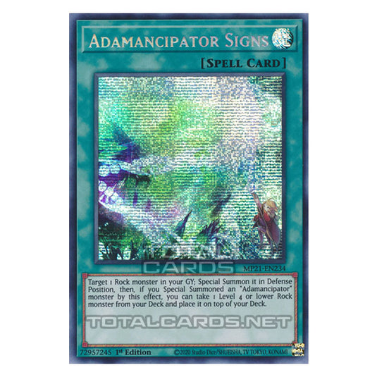 Yu-Gi-Oh! - 2021 Tin of Ancient Battles - Adamancipator Signs (Prismatic Secret Rare) MP21-EN234
