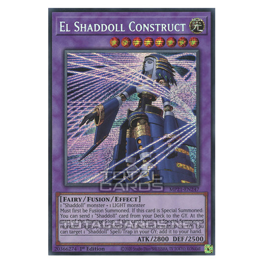 Yu-Gi-Oh! - 2021 Tin of Ancient Battles - El Shaddoll Construct (alternate art) (Prismatic Secret Rare) MP21-EN247