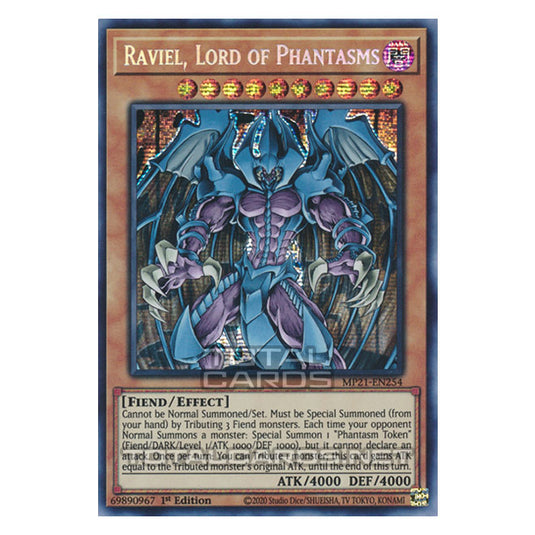 Yu-Gi-Oh! - 2021 Tin of Ancient Battles - Raviel, Lord of Phantasms (Prismatic Secret Rare) MP21-EN254