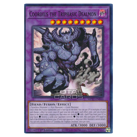 Yu-Gi-Oh! - 2022 Tin of the Pharaoh's Gods - Coordius the Triphasic Dealmon (Common) MP22-EN046