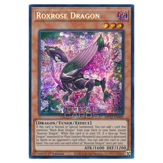 Yu-Gi-Oh! - 2022 Tin of the Pharaoh's Gods - Roxrose Dragon (Prismatic Secret Rare) MP22-EN060