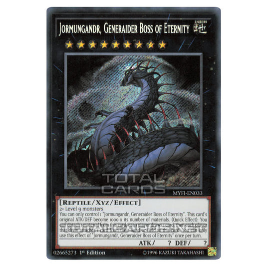 Yu-Gi-Oh! - Mystic Fighters - Jormungandr, Generaider Boss of Eternity (Secret Rare) MYFI-EN033