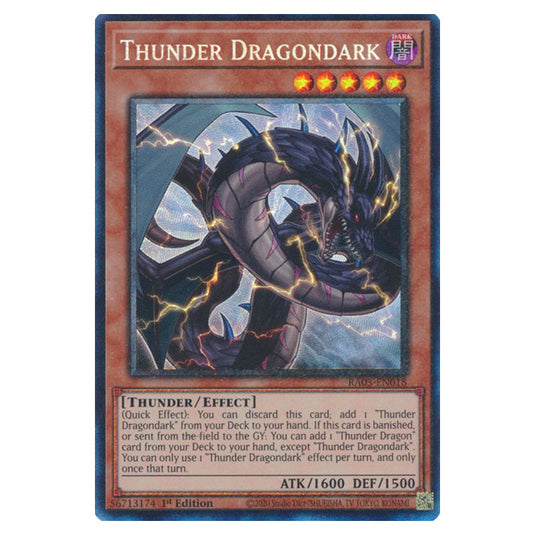 Yu-Gi-Oh! - Quarter Century Bonanza - Thunder Dragondark (Collectors Rare) RA03-EN018
