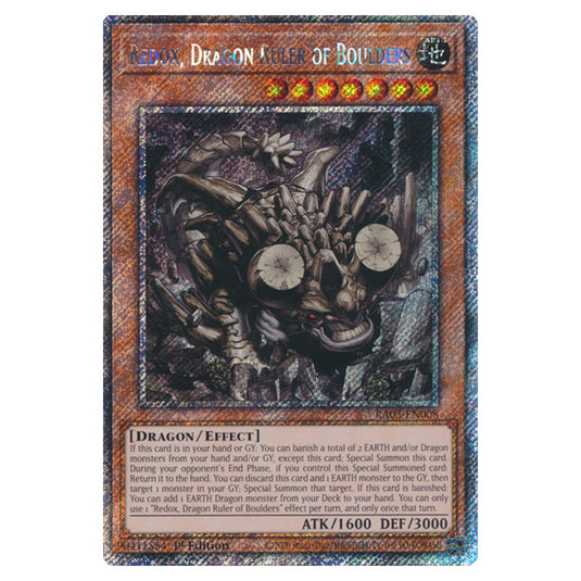 Yu-Gi-Oh! - Quarter Century Bonanza - Redox, Dragon Ruler of Boulders (Platinum Secret Rare) RA03-EN008