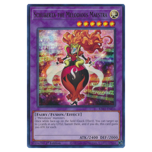 Yu-Gi-Oh! - Quarter Century Bonanza - Schuberta the Melodious Maestra (Ultra Rare) RA03-EN034
