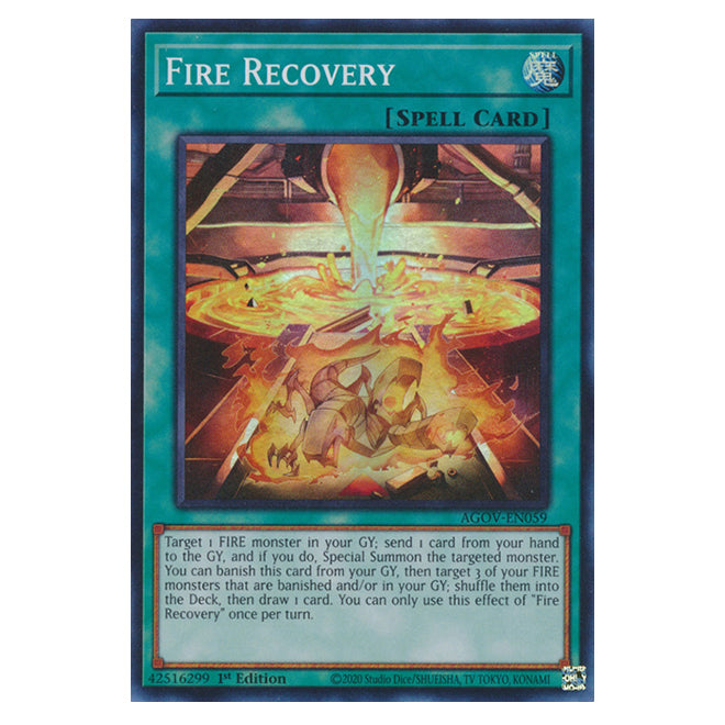 Yu-Gi-Oh! - Age of Overlord - Fire Recovery (Super Rare) AGOV-EN059 Yu-Gi-Oh! - Age of Overlord - Fire Recovery (Super Rare) AGOV-EN059