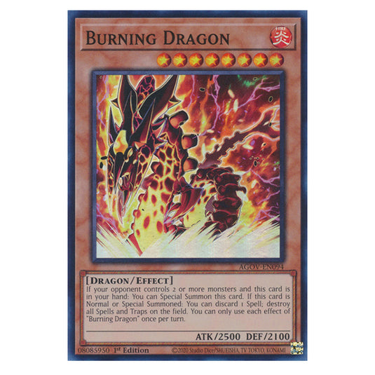 Yu-Gi-Oh! - Age of Overlord - Burning Dragon (Super Rare) AGOV-EN094