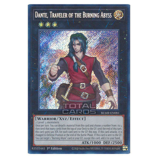 Yu-Gi-Oh! - Battles of Legend: Monstrous Revenge - Dante, Traveler of the Burning Abyss (Quarter Century Secret Rare) BLMR-EN081a