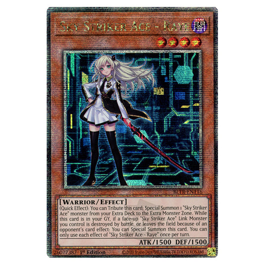 Sky Striker Ace - Raye (Alternate Art) BLTR-EN116 card from the Yu-Gi-Oh! set Battles of Legend: Terminal Revenge