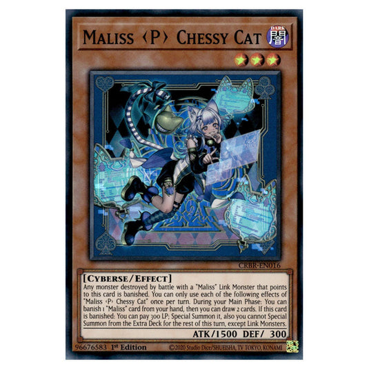 Maliss <P> Chessy Cat CRBR-EN016a card from the Yu-Gi-Oh! set Crossover Breakers