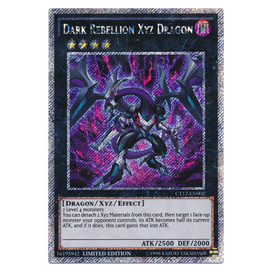 Yu-Gi-Oh! - 2015 Mega-Tin Mega Pack - Dark Rebellion Xyz Dragon (Platinum Secret Rare) CT12-EN002