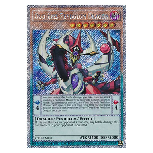 Yu-Gi-Oh! - 2015 Mega-Tin Mega Pack - Odd-Eyes Pendulum Dragon (Platinum Secret Rare) CT12-EN001