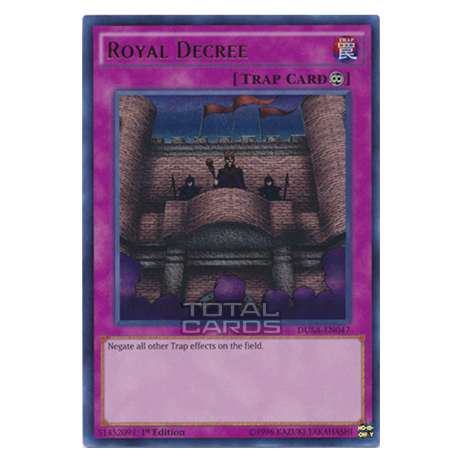 royal decree yugioh card Super Carta De may be 1st or Unlimited Edition Royal decree