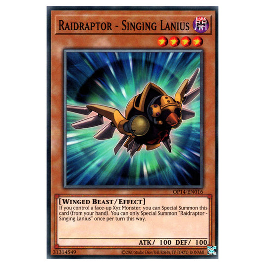 Yu-Gi-Oh! - OTS Tournament Pack 14 - Raidraptor - Singing Lanius (Common) OP14-EN016