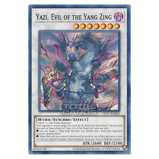 Yu-Gi-Oh! - OTS Tournament Pack 17 - Yazi, Evil of the Yang Zing (Common) OP17-EN022