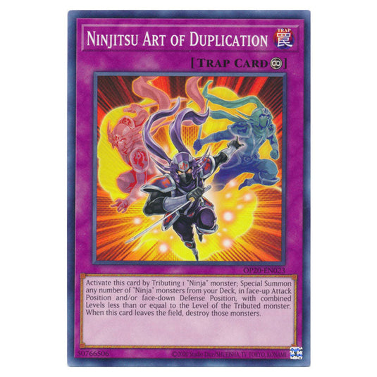 Ninjitsu Art of Duplication OP20-EN023 card from the Yu-Gi-Oh! set OTS Tournament Pack 20