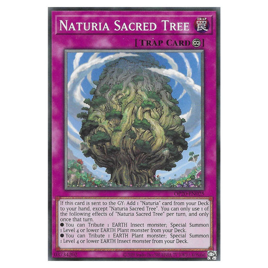 Naturia Sacred Tree OP20-EN025 card from the Yu-Gi-Oh! set OTS Tournament Pack 20