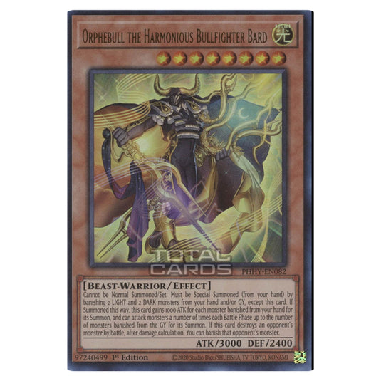 Yu-Gi-Oh! - Photon Hypernova - Orphebull the Harmonious Bullfighter Bard (Ultra Rare) PHHY-EN082