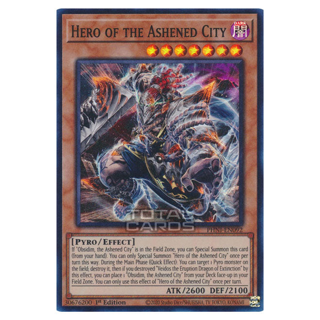Yu-Gi-Oh! - Phantom Nightmare - Hero of the Ashened City (Super Rare) Yu-Gi-Oh! - Phantom Nightmare - Hero of the Ashened City (Super Rare)
