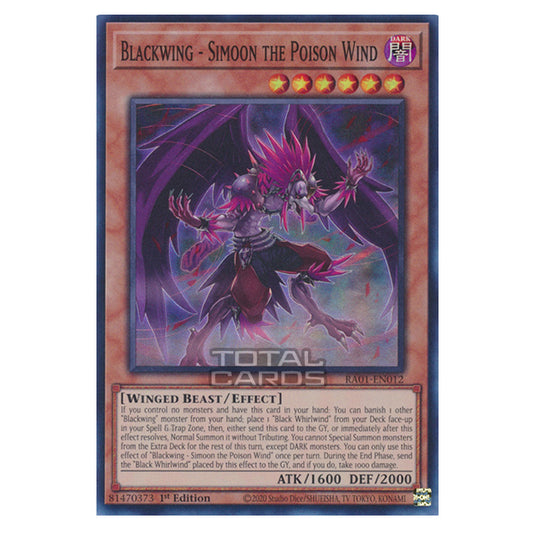 Yu-Gi-Oh! - 25th Anniversary Rarity Collection - Blackwing - Simoon the Poison Wind (Super Rare) RA01-EN012-SR