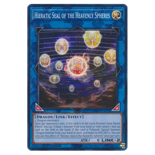 Hieratic Seal of the Heavenly Spheres RA02-EN039 card from the Yu-Gi-Oh! set 25th Anniversary Rarity Collection II