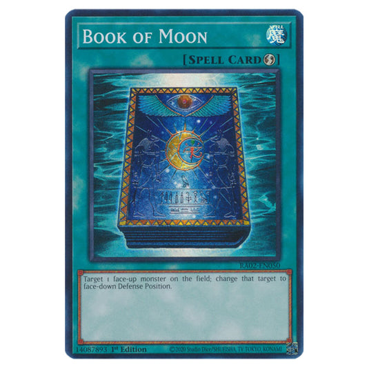 Book of Moon RA02-EN050 card from the Yu-Gi-Oh! set 25th Anniversary Rarity Collection II