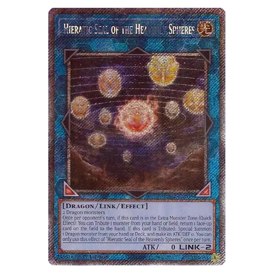 Hieratic Seal of the Heavenly Spheres RA02-EN039 card from the Yu-Gi-Oh! set 25th Anniversary Rarity Collection II