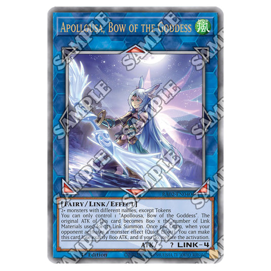 Apollousa, Bow of the Goddess (Alternate Art) RA02-EN040 card from the Yu-Gi-Oh! set 25th Anniversary Rarity Collection II