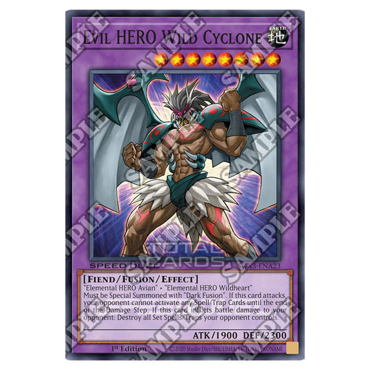 Yu-Gi-Oh! - Speed Duel GX: Duelists of Shadows - Evil HERO Wild Cyclone (Common) SGX3-ENA23
