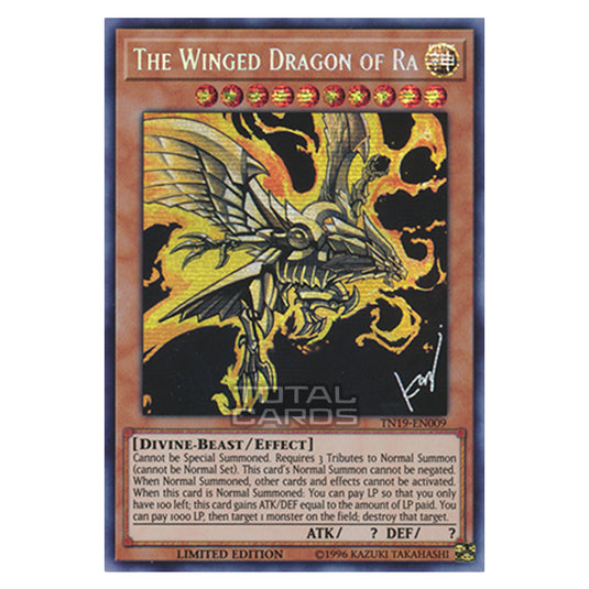 Yu-Gi-Oh! - 2019 Gold Sarcophagus Tin - The Winged Dragon of Ra (Prismatic Secret Rare) TN19-EN009