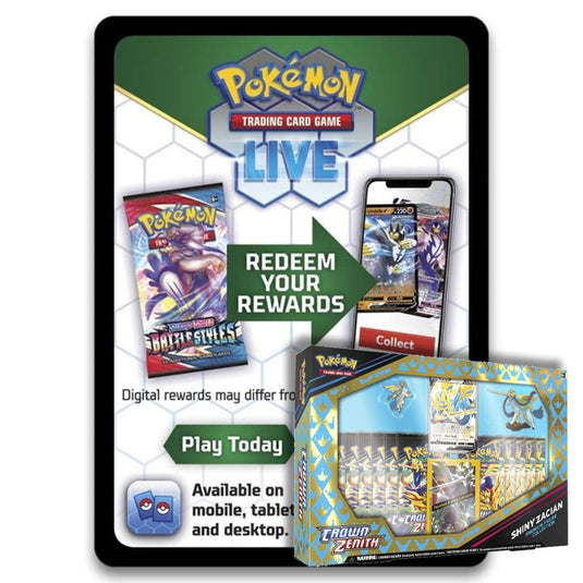 Pokemon - Crown Zenith - Shiny Zacian - Online Code Card