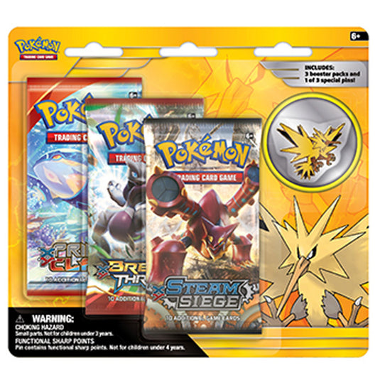 XY - Zapdos - 3 Pack Pin Blister