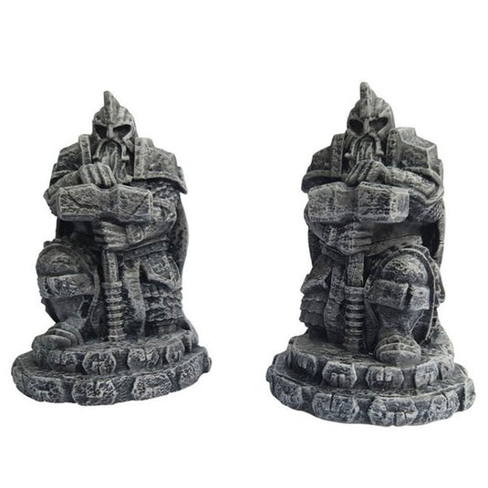 Ziterdes - Dwarf Statue With Hammer, Kneeling