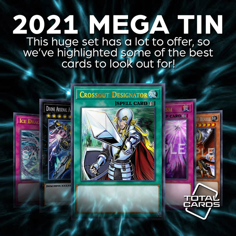 What cards should I look for from the Tin of Ancient Battles 2021 Mega Tins