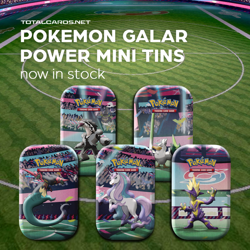 pokmon trading card game galar power mini tin TCG Galarian Toxtricity perfectly sized for taking your favorite cards on the go Galar Power Mini Tins :