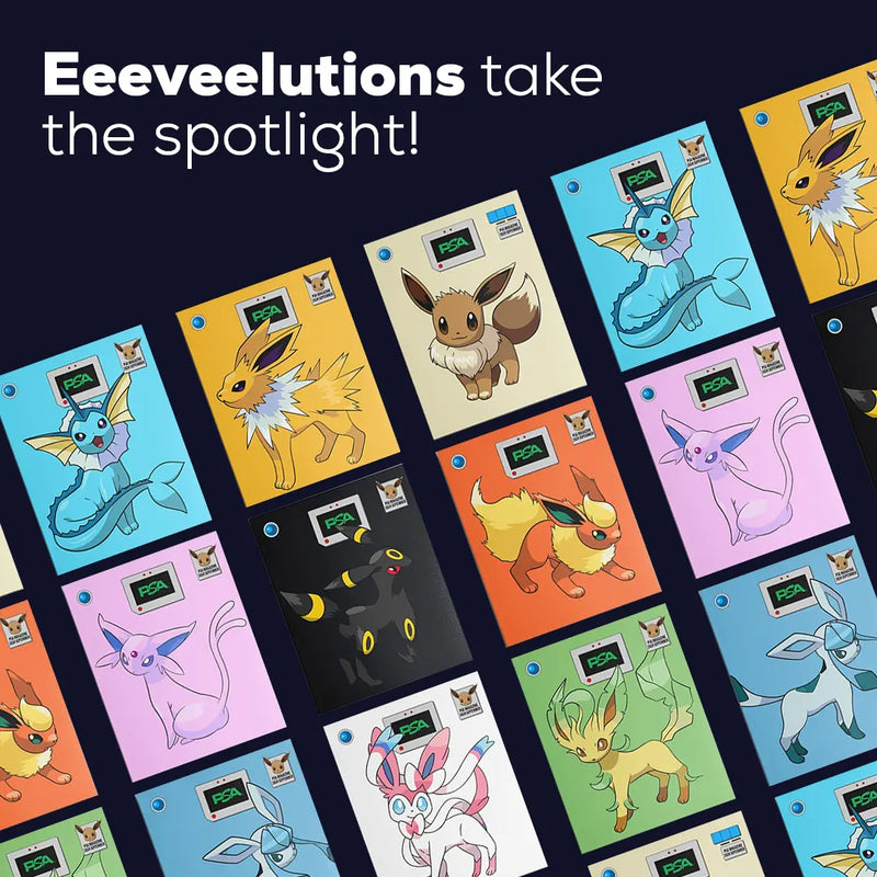 Eeveelutions take spotlight in PSA Collector Club Magazine's September Issue!