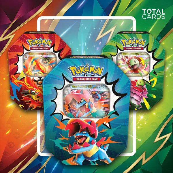 Pokémon TCG Ascended Heroes Tins Revealed – Mega Meganium, Emboar & Feraligatr ex