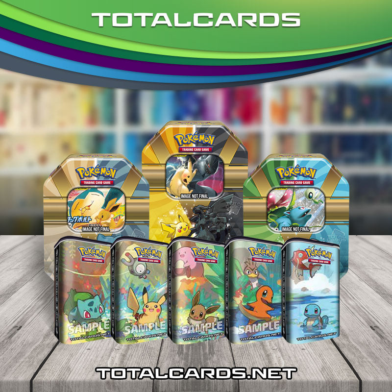 New Pokemon Tag Team Tins and Kanto Friends Mini Tins Available to Pre-Order Now!