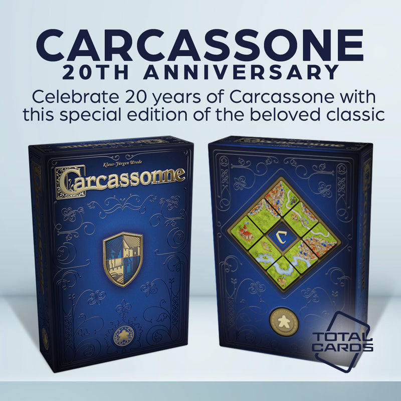 Celebrate 20 years of excellence with the Carcassonne anniversary edition!