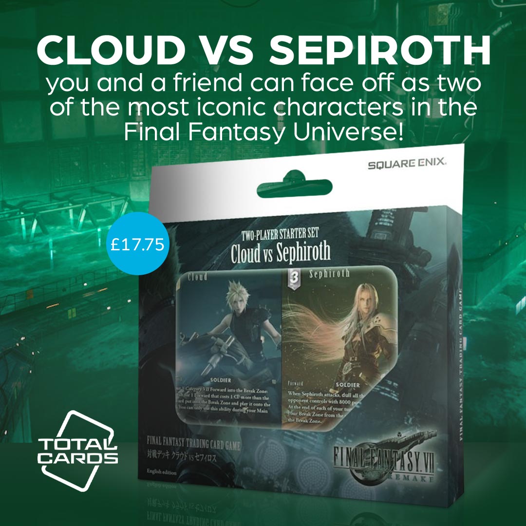 Dive into Final Fantasy with this Cloud vs Sephiroth Starter Set!