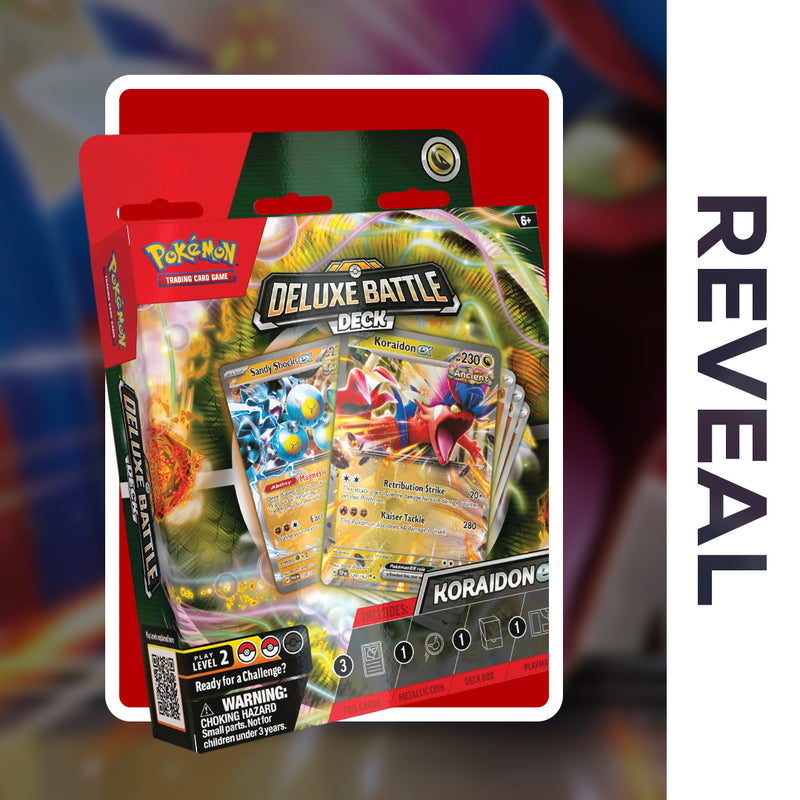 New Pokemon TCG Deluxe Battle Deck Koraidon ex & Miraidon ex: Revealin New Pokemon TCG Deluxe Battle Deck Koraidon ex & Miraidon ex: Revealin