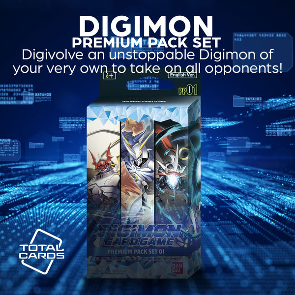 Evolve your collection with the first Premium Pack Set from Digimon!