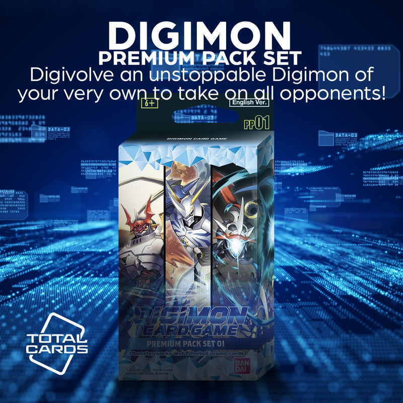 Evolve your collection with the first Premium Pack Set from Digimon!