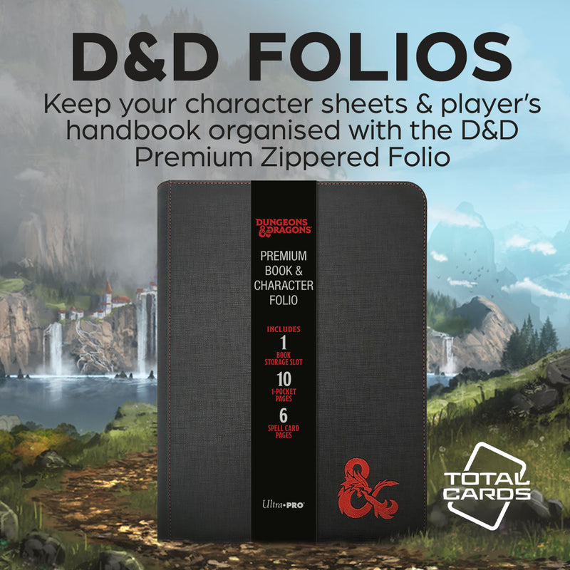 Take D&D to the next level with this Premium Zippered Book & Character Folio!