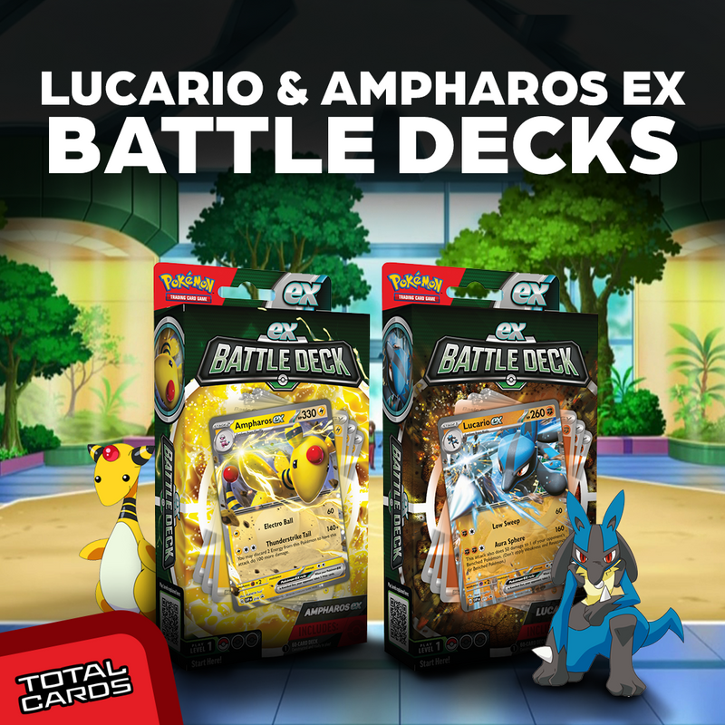Lucario ex and Ampharos ex Battle Decks revealed!