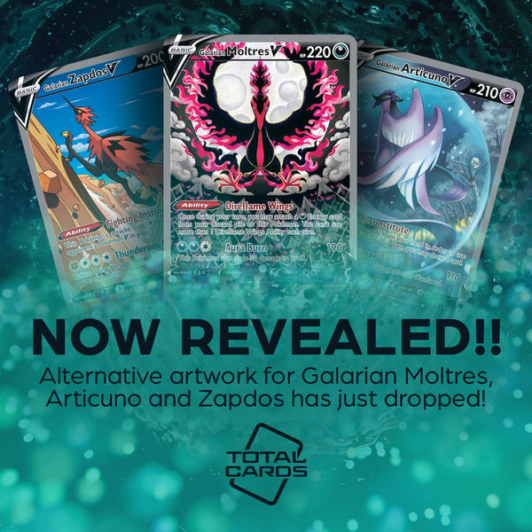 Chilling Reign alt art revealed for the Galarian Birds!