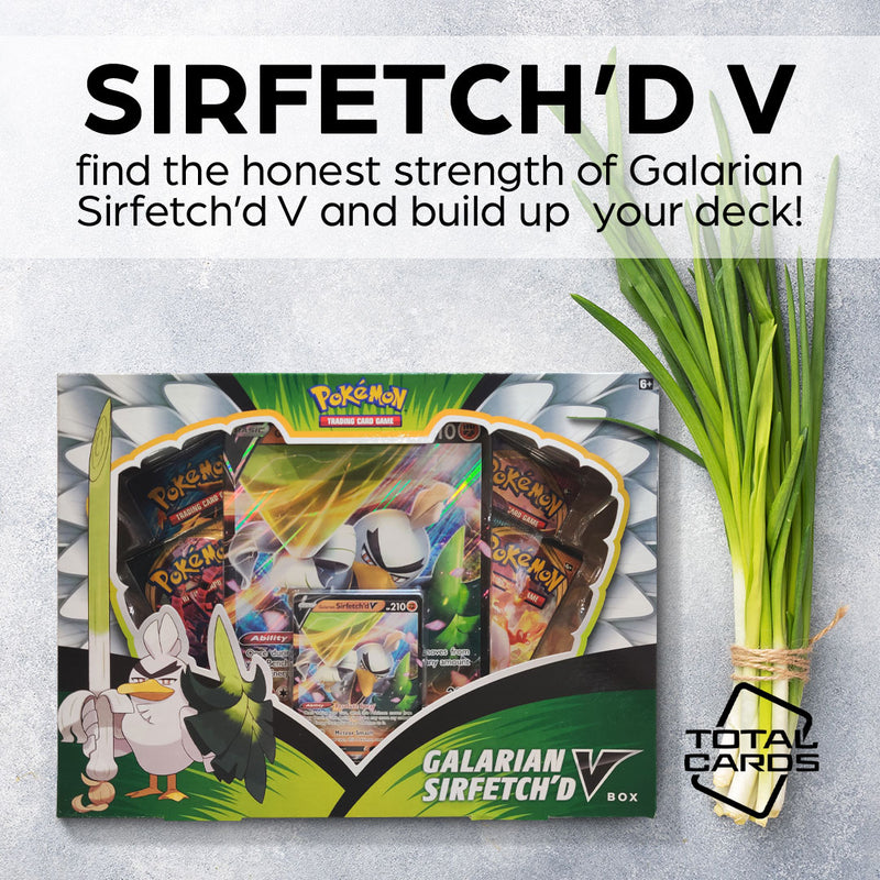 Unleash the power of the leek with Galarian Sirfetch'd V Box!
