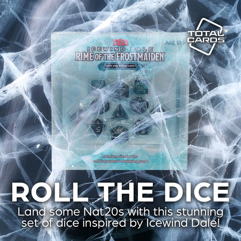 Roll High with this awesome dice set from Rime of the Frostmaiden!